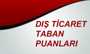 Dış Ticaret Taban Puanları