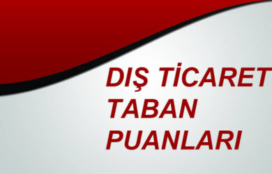 Dış Ticaret Taban Puanları
